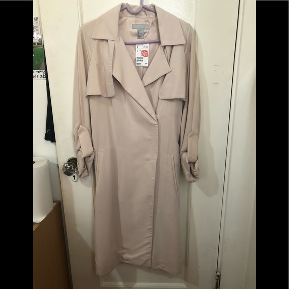 H&M Jackets & Blazers - H&M Light Pink Trench Coat